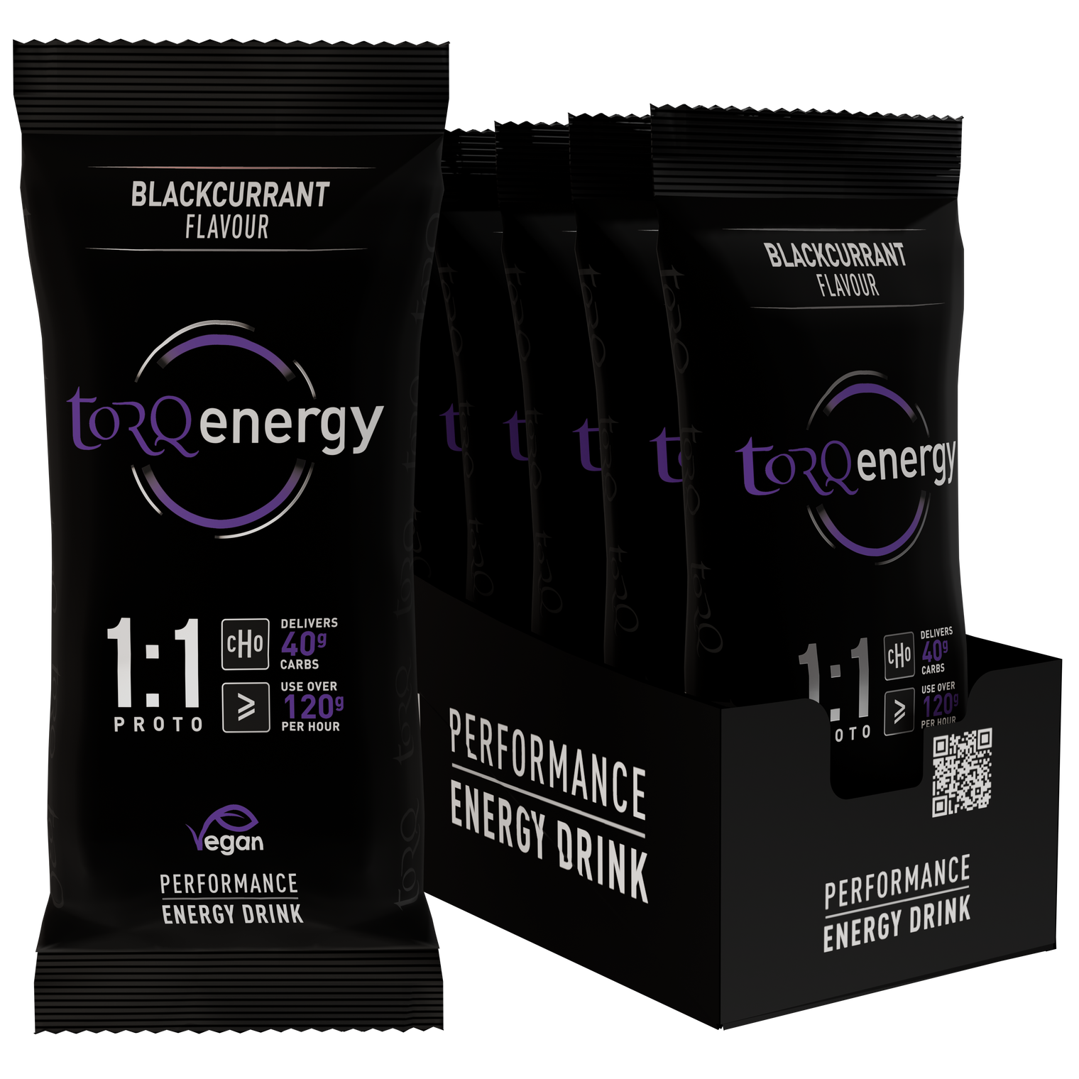 1:1 Proto Black Currant Energy Drink - Box of 12 Sachets